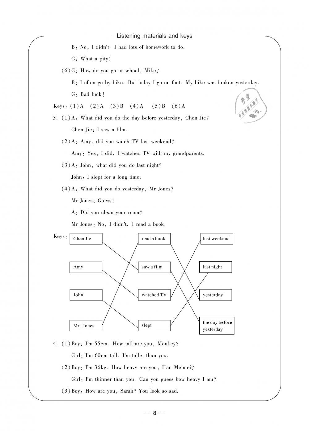 2019年新課標學(xué)習(xí)方法指導(dǎo)叢書六年級英語下冊人教版 第8頁