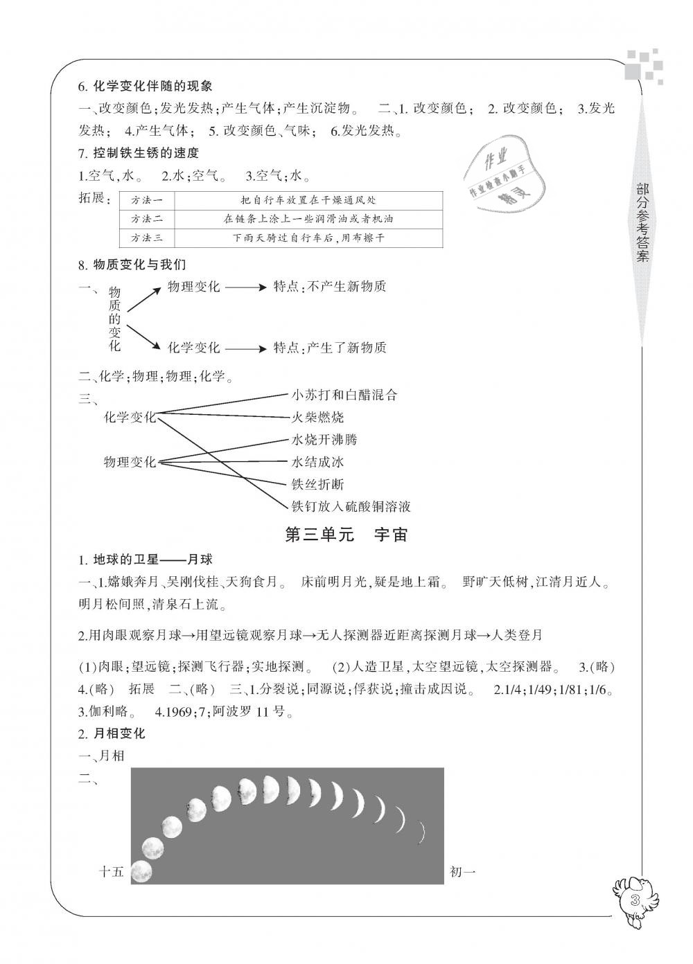 2019年新課標學習方法指導叢書六年級科學下冊人教版 第3頁