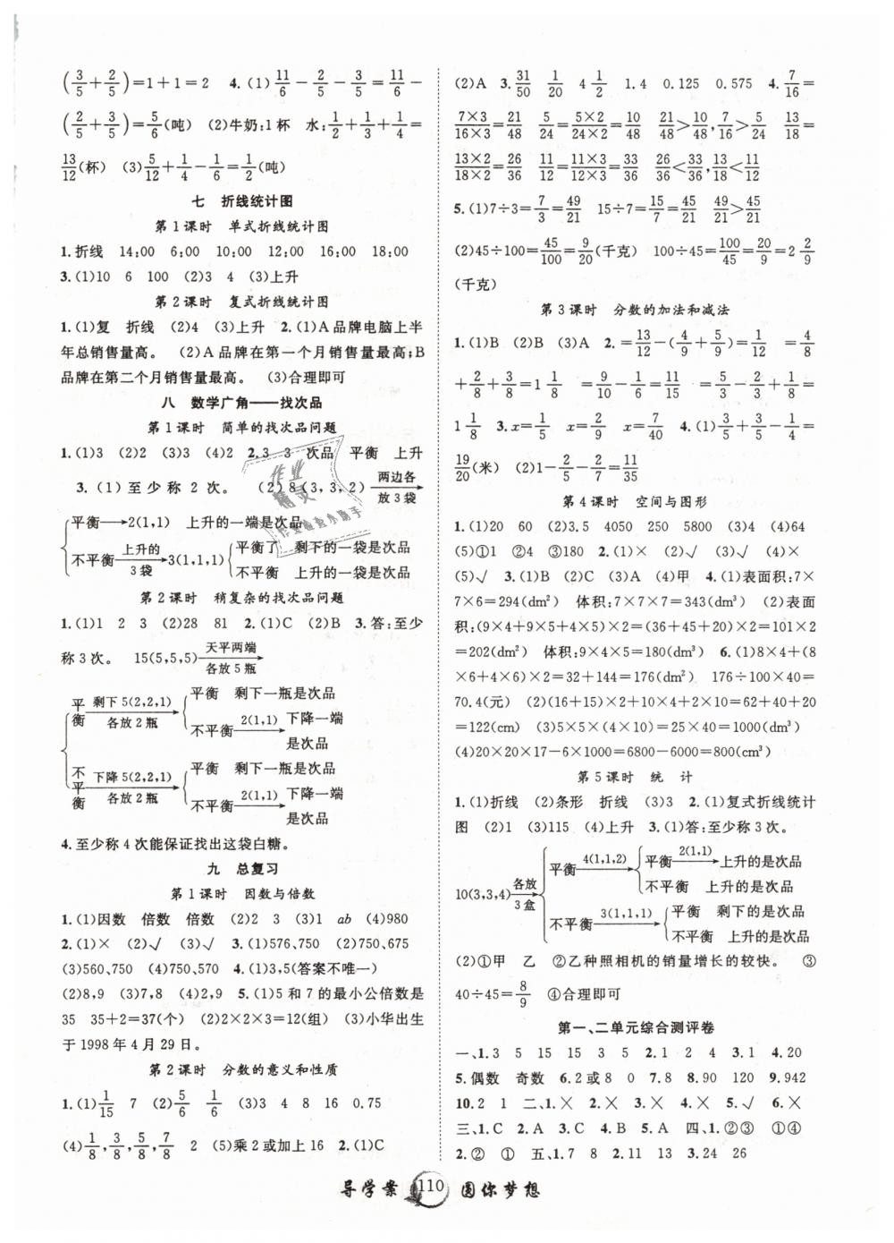 2019年優(yōu)質(zhì)課堂導(dǎo)學(xué)案五年級數(shù)學(xué)下冊人教版專版 第6頁