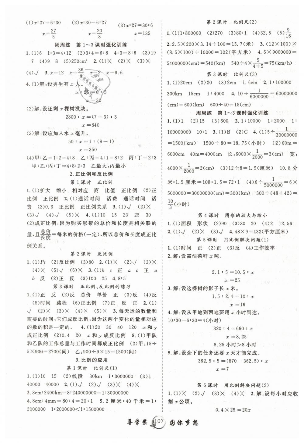 2019年優(yōu)質(zhì)課堂導學案六年級數(shù)學下冊人教版 第3頁