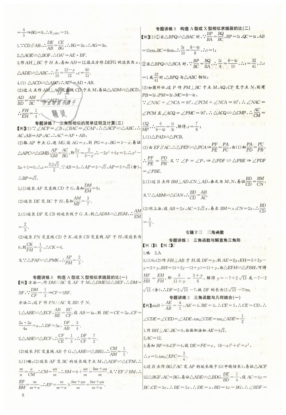 2019年思维新观察中考数学人教版 第8页