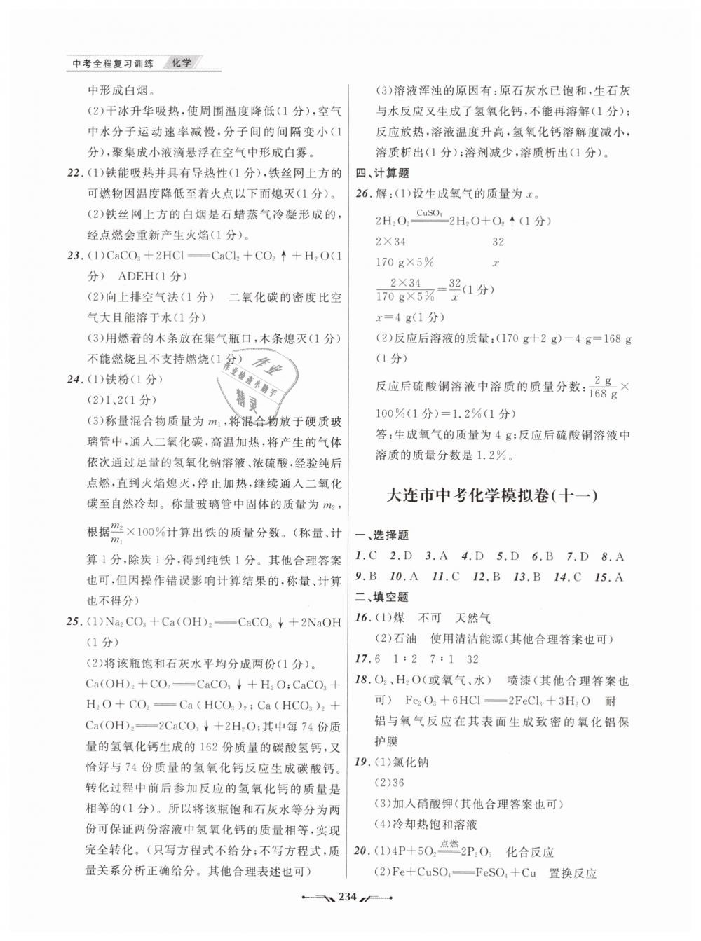 2019年中考全程复习训练化学大连专版 第40页