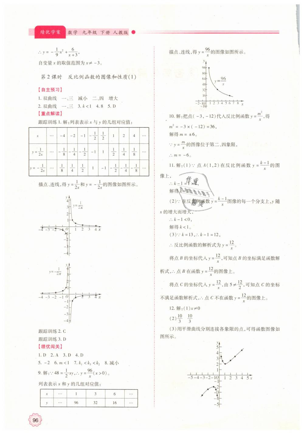 2019年績(jī)優(yōu)學(xué)案九年級(jí)數(shù)學(xué)下冊(cè)人教版 第2頁(yè)