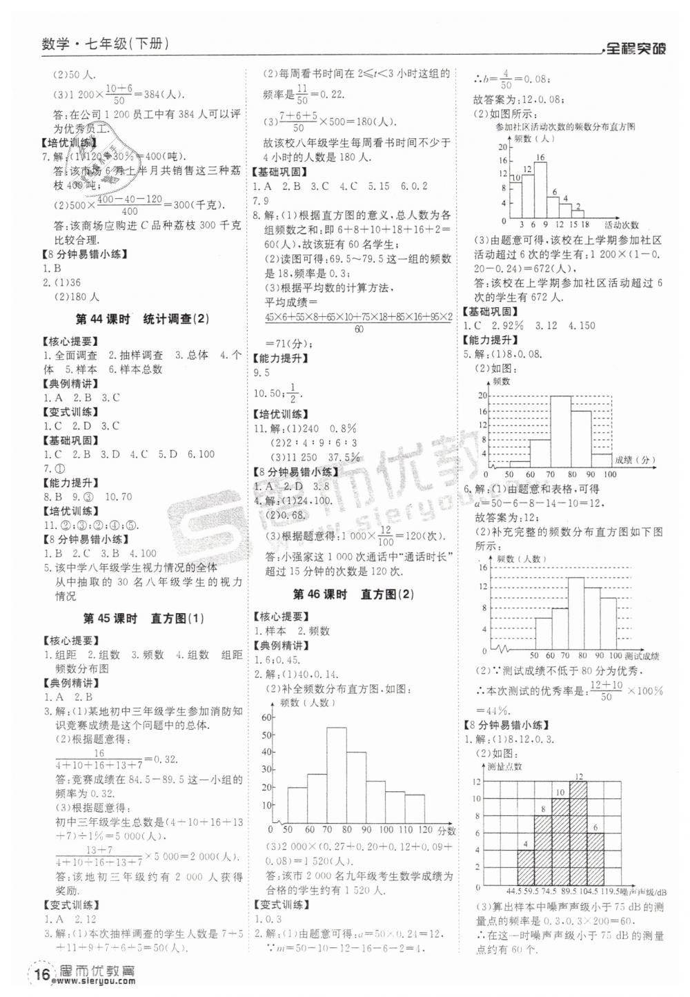 2019年全程突破七年級(jí)數(shù)學(xué)下冊(cè)人教版 第16頁(yè)