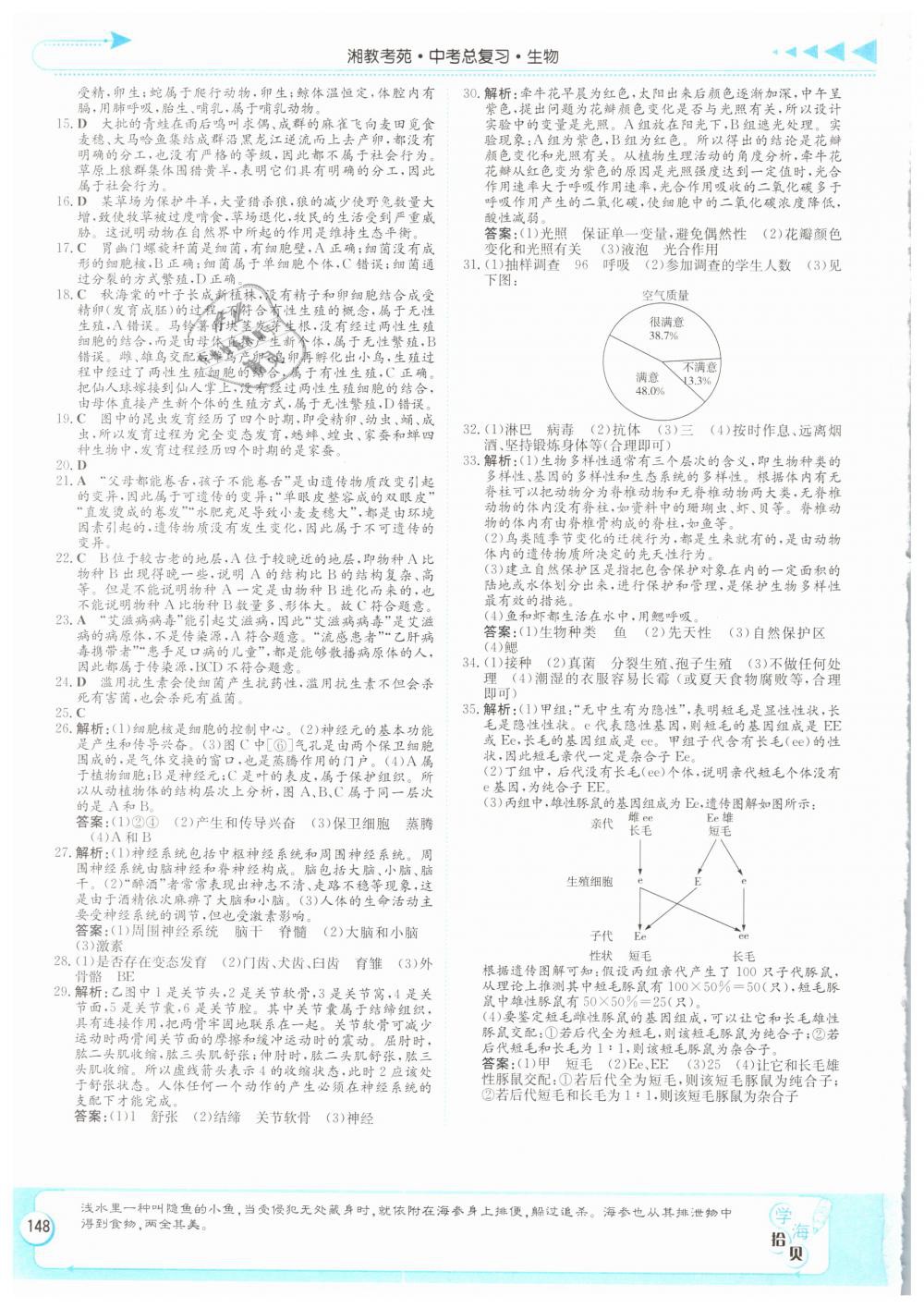 2019年湘教考苑中考总复习生物长沙版 第22页