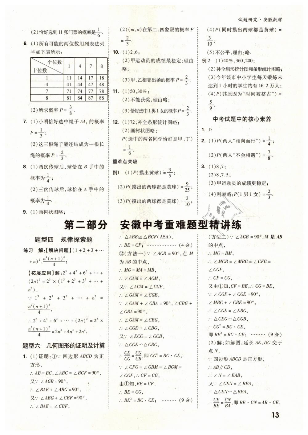 2019年萬唯教育中考試題研究九年級數(shù)學(xué)安徽專版 第13頁