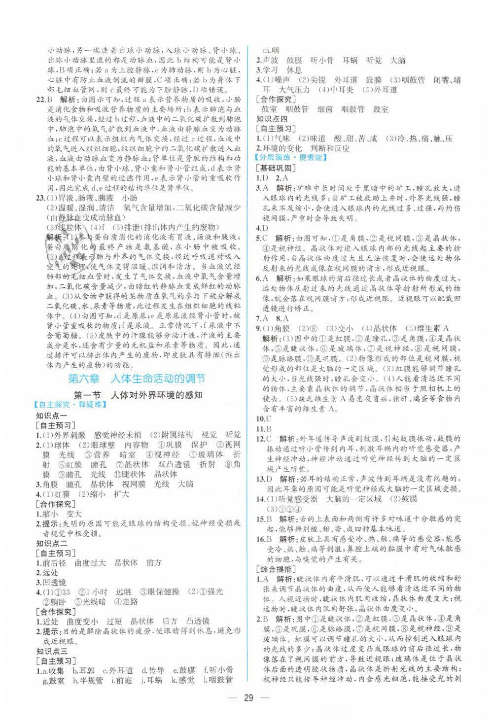 2019年同步学历案课时练七年级生物学下册人教版 第13页