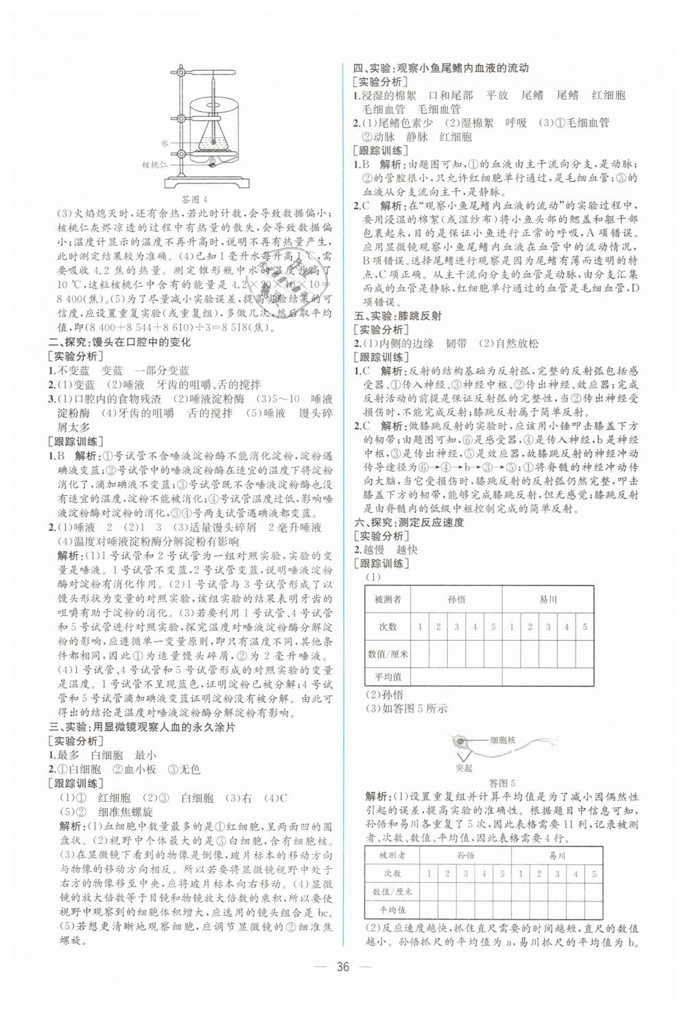 2019年同步學(xué)歷案課時練七年級生物學(xué)下冊人教版 第20頁