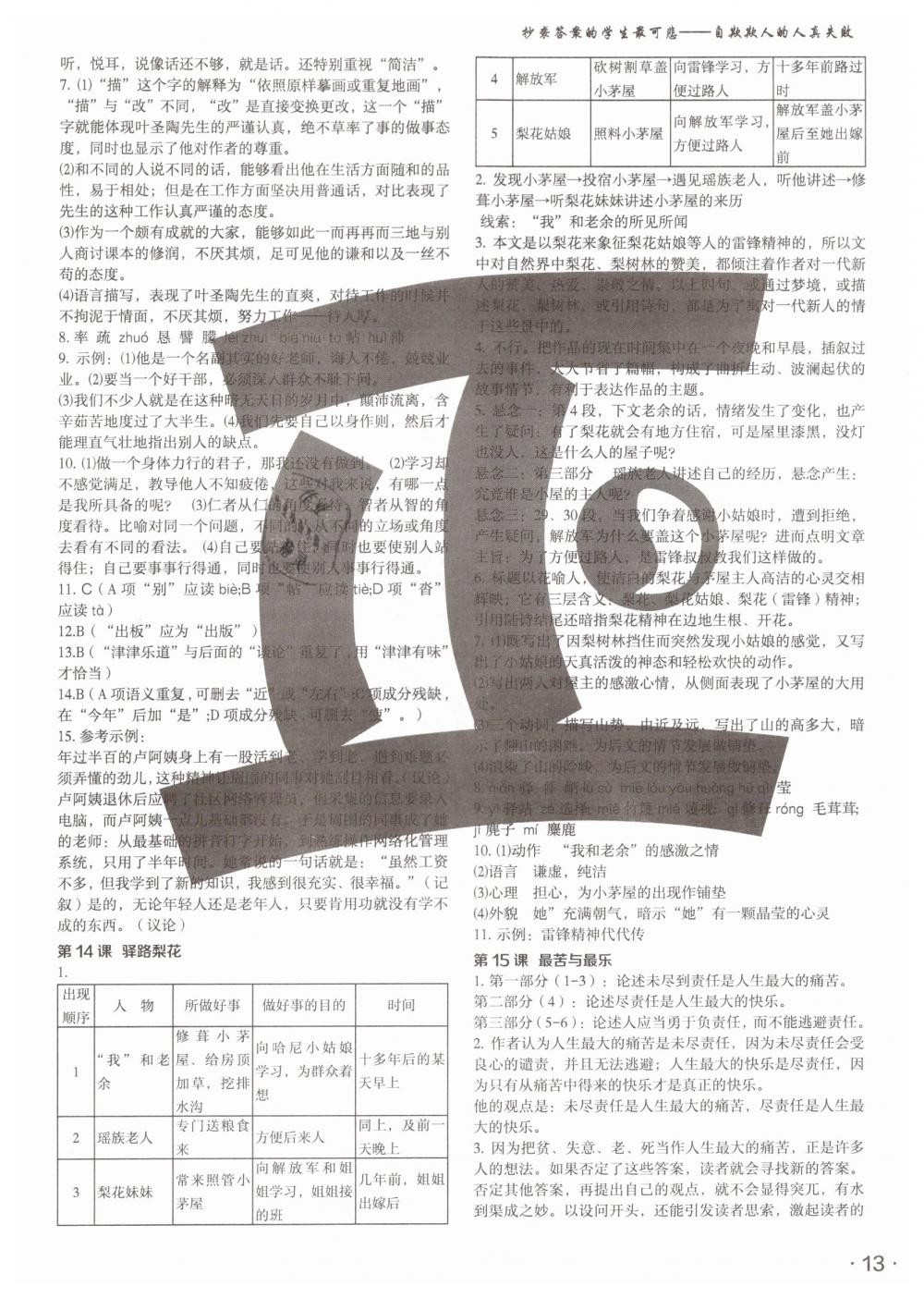 2019年语文花开七年级下册人教版现代教育出版社 第13页