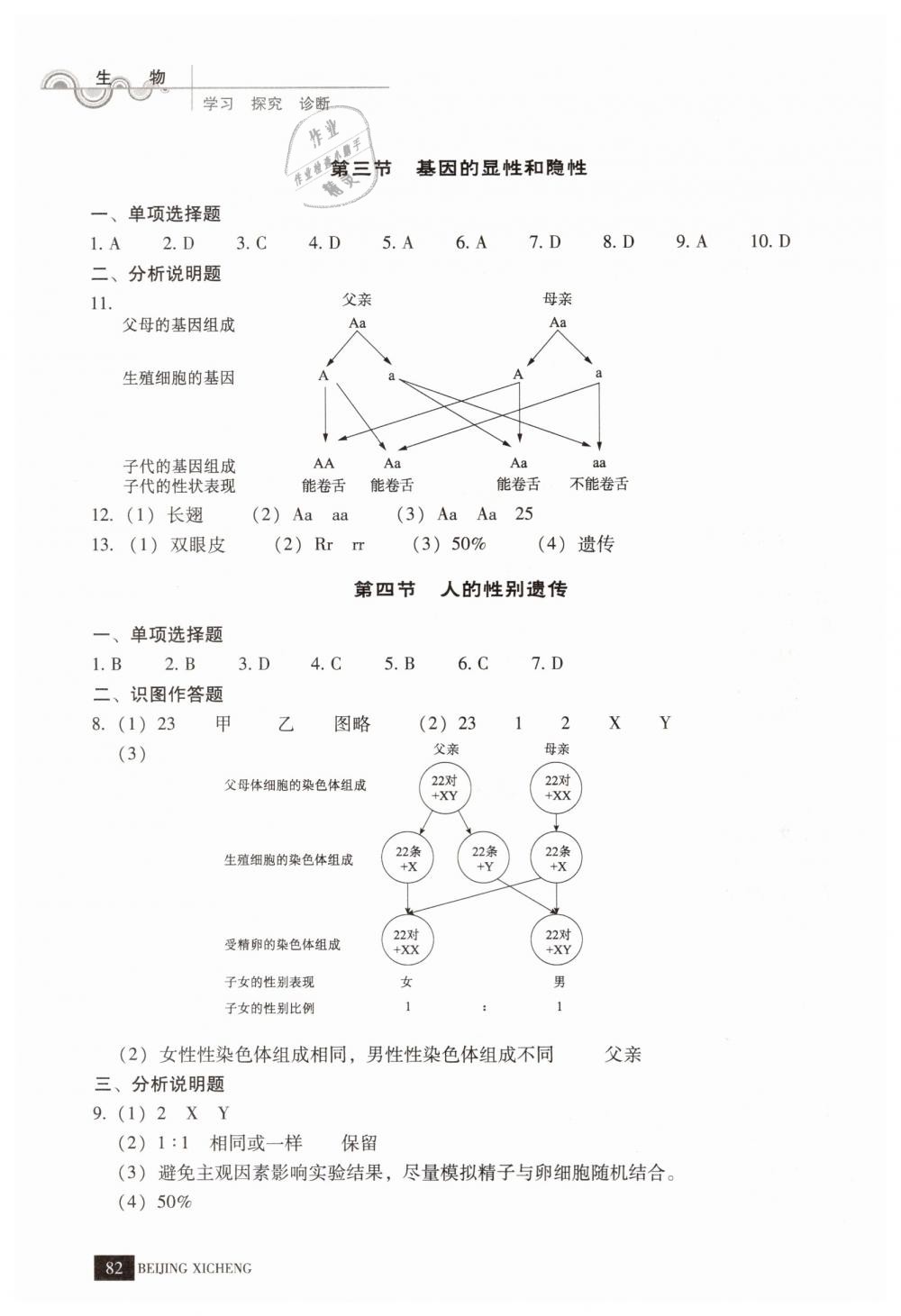 2019年學(xué)習(xí)探究診斷八年級生物下冊人教版 第3頁