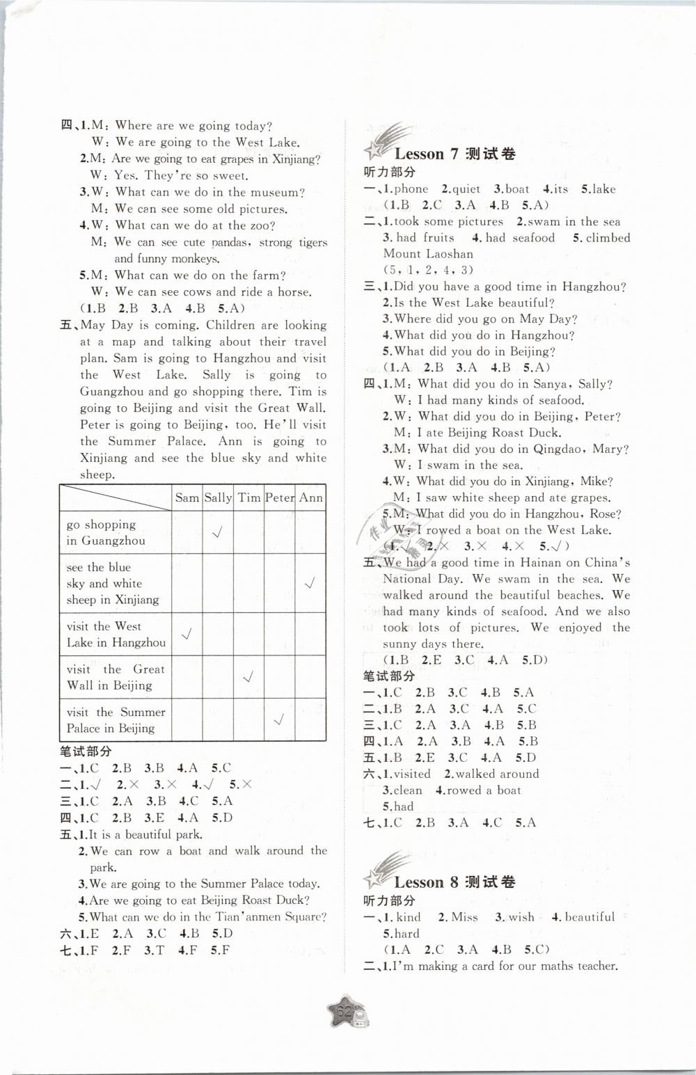 2019年新課程學(xué)習(xí)與測評單元雙測六年級(jí)英語下冊C版 第6頁