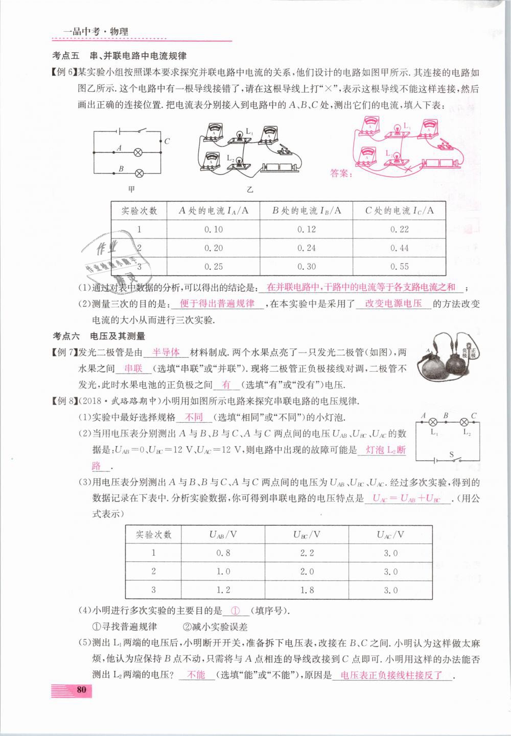 2019年新動力一品中考物理螺旋學(xué)習(xí)法 第80頁