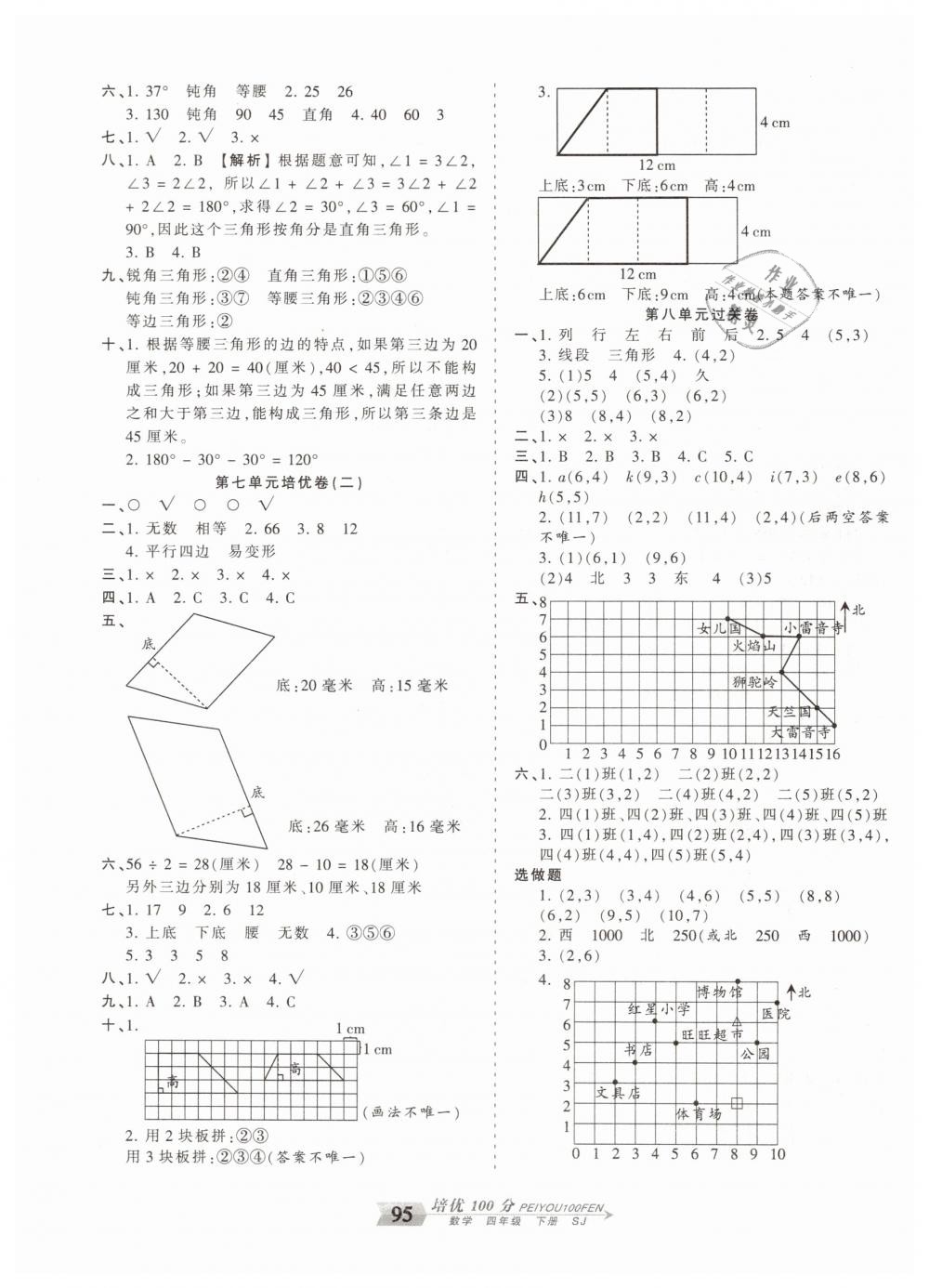 2019年王朝霞培優(yōu)100分四年級數學下冊蘇教版專版 第7頁