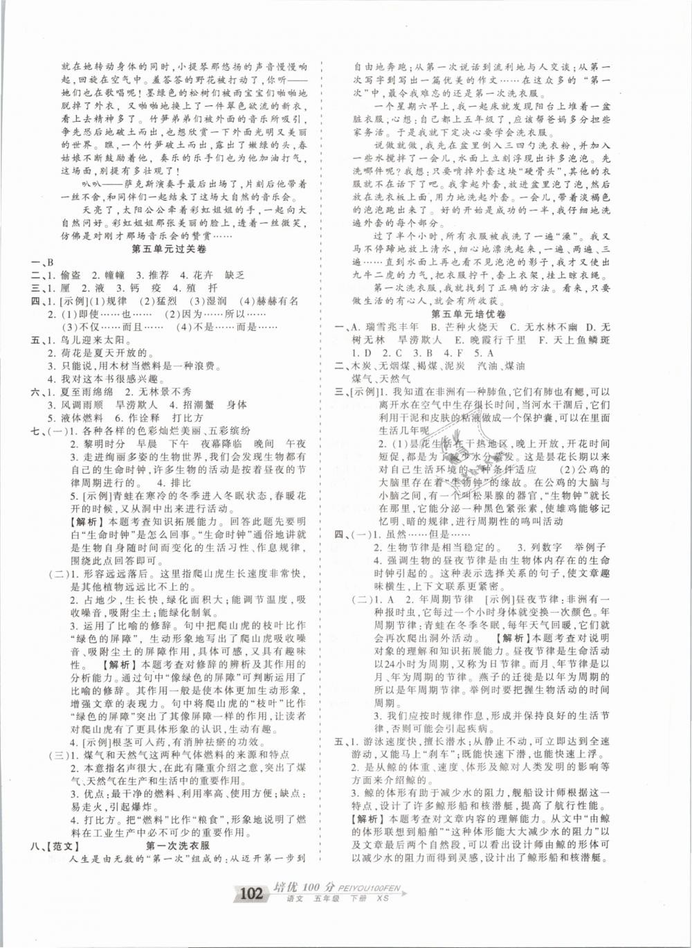 2019年王朝霞培優(yōu)100分五年級(jí)語(yǔ)文下冊(cè)西師大版 第6頁(yè)