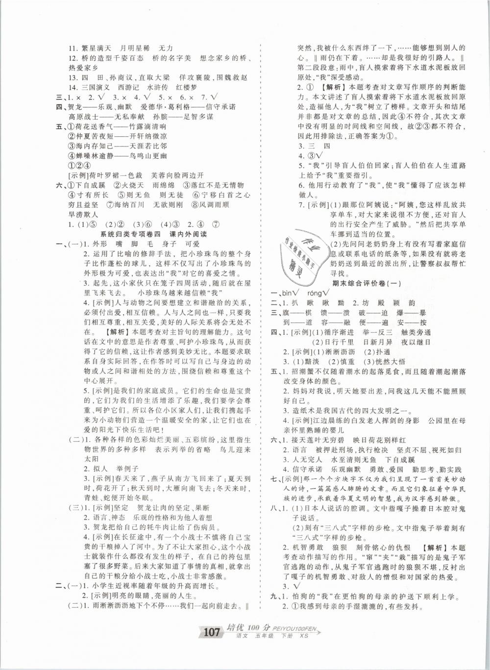 2019年王朝霞培優(yōu)100分五年級(jí)語(yǔ)文下冊(cè)西師大版 第11頁(yè)