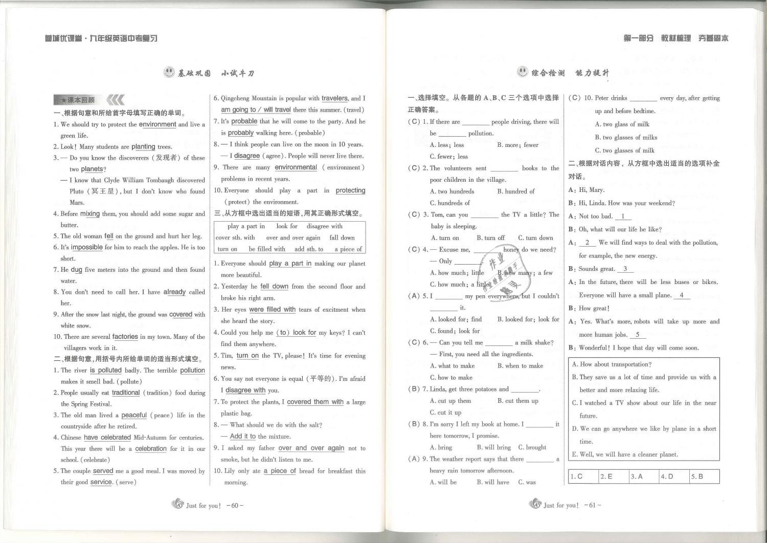 2019年蓉城优课堂给力A加九年级英语中考总复习人教版 第31页