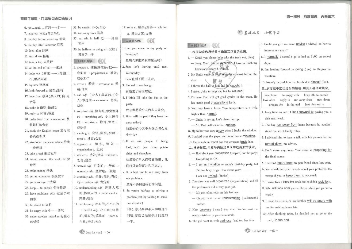 2019年蓉城优课堂给力A加九年级英语中考总复习人教版 第34页