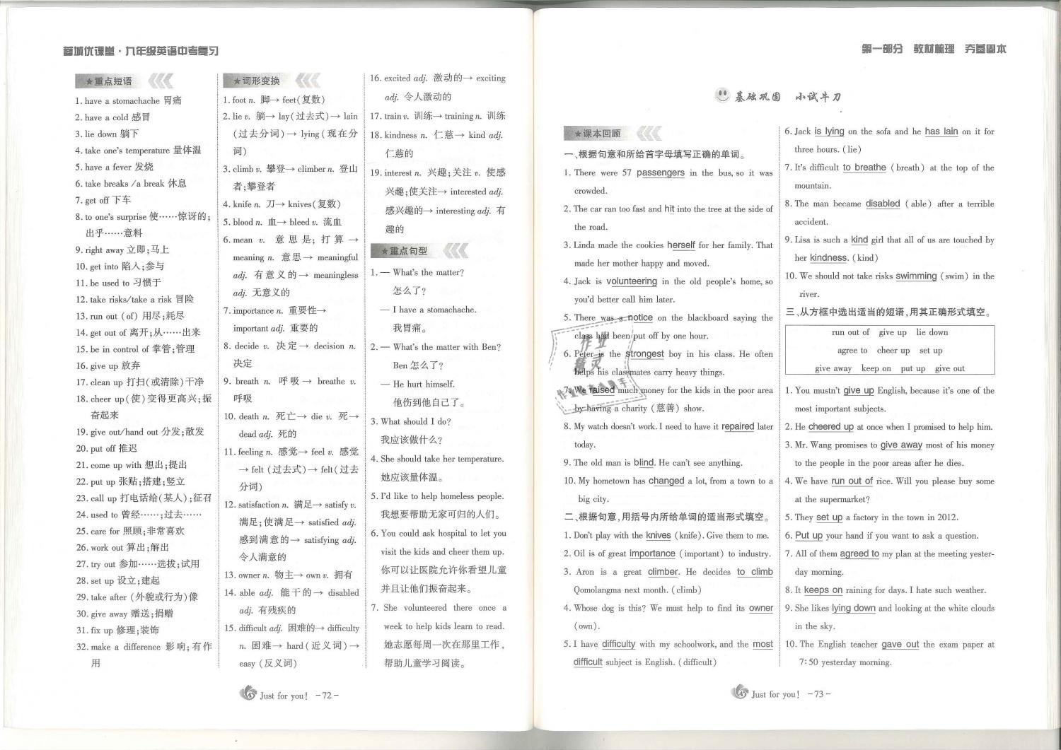 2019年蓉城优课堂给力A加九年级英语中考总复习人教版 第37页