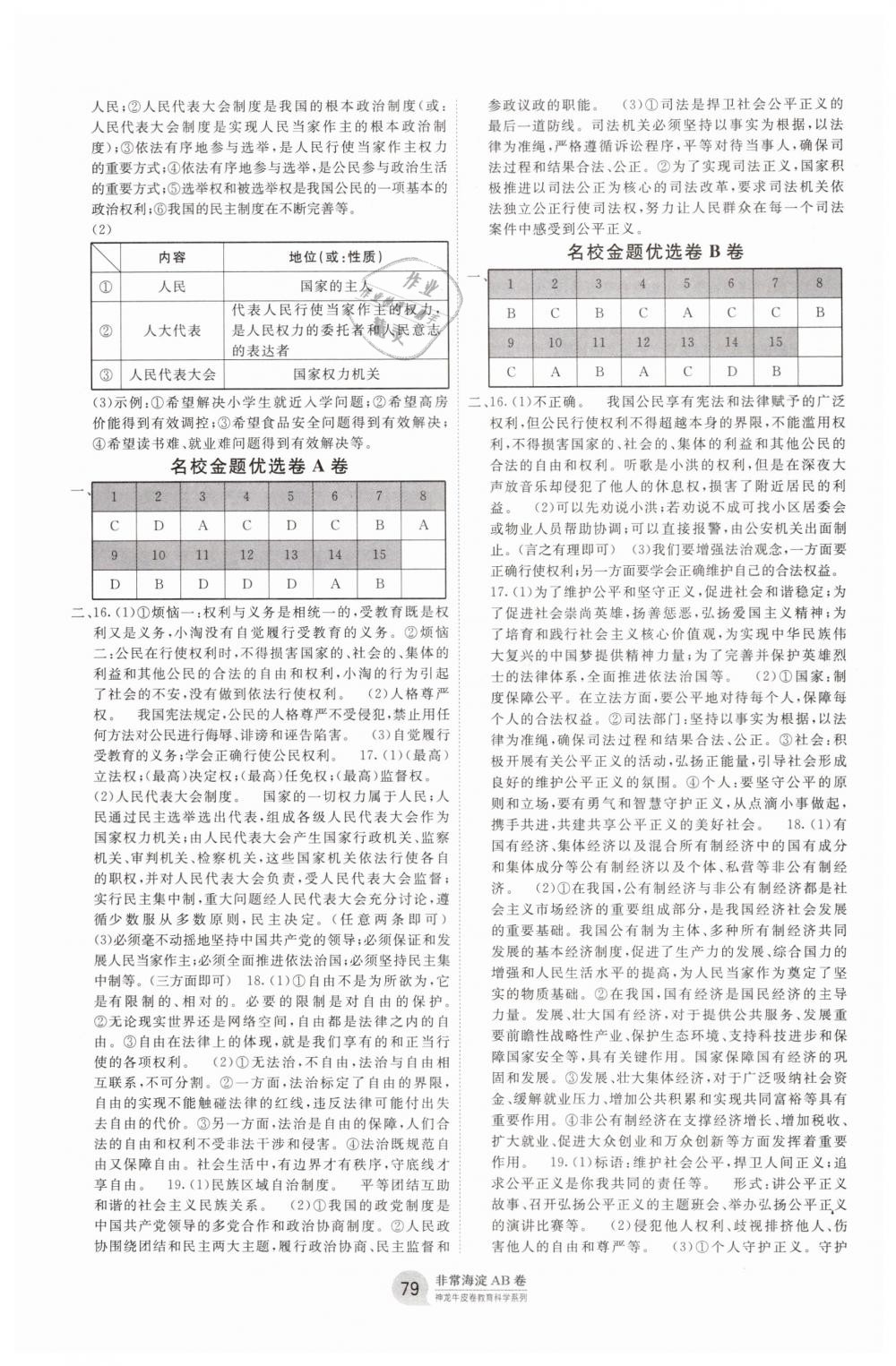 2019年海淀單元測(cè)試AB卷八年級(jí)道德與法治下冊(cè)人教版 第7頁(yè)