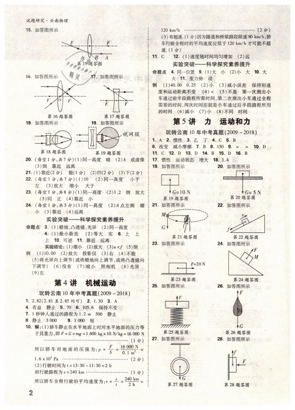 2019年萬(wàn)唯教育中考試題研究九年級(jí)物理云南專版 第2頁(yè)