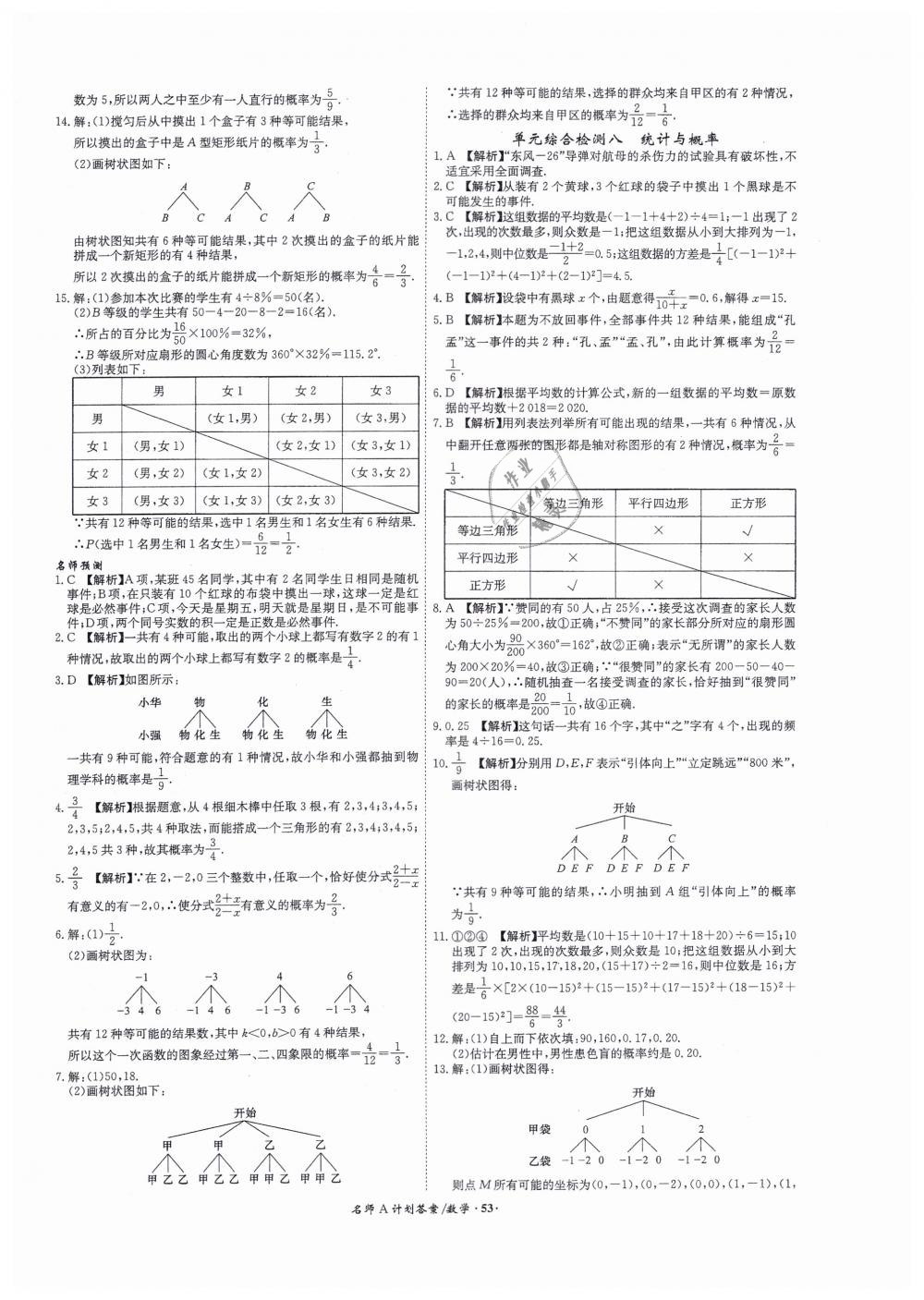 2019年安徽中考總復(fù)習(xí)名師A計(jì)劃九年級數(shù)學(xué) 第53頁