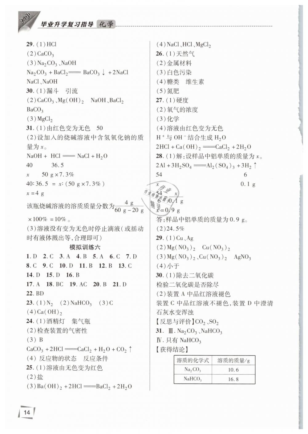 2019年初中畢業(yè)升學(xué)復(fù)習(xí)指導(dǎo)化學(xué)魯教版 第14頁(yè)