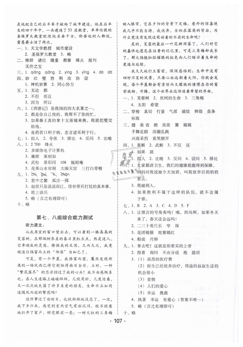 2019年百年學(xué)典課時(shí)學(xué)練測(cè)五年級(jí)語(yǔ)文下冊(cè)人教版 第11頁(yè)