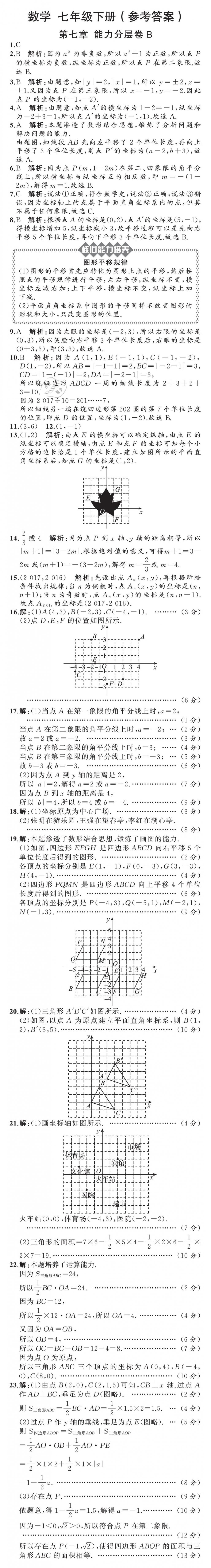 2019年陽光課堂質(zhì)監(jiān)天津單元檢測卷七年級數(shù)學(xué)下冊 第6頁