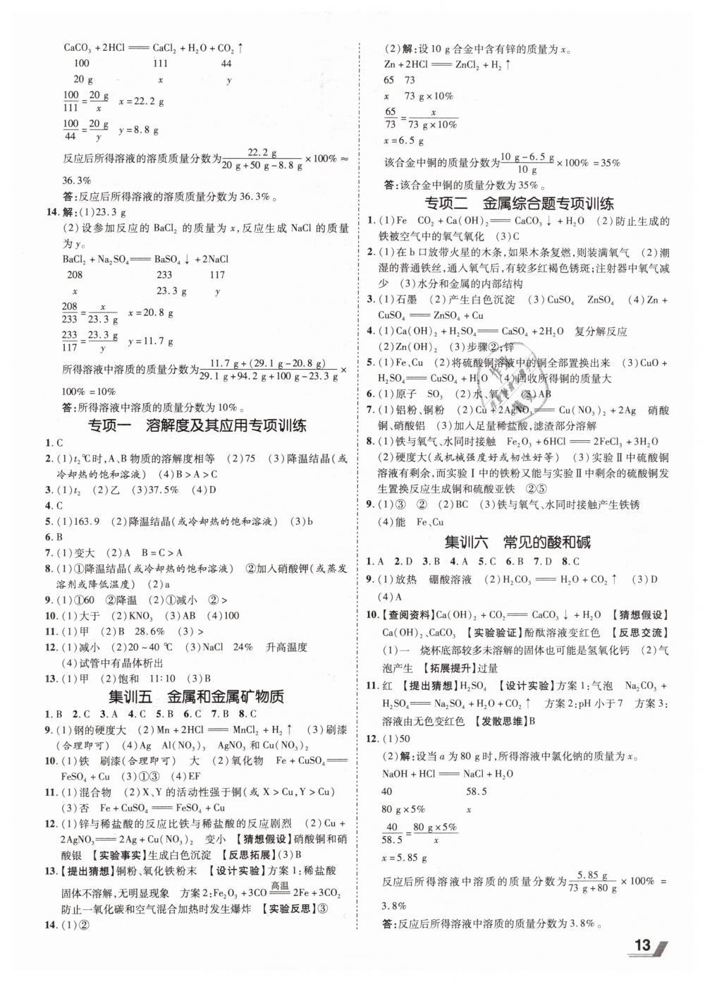 2019年陜西中考加速度九年級化學(xué) 第13頁