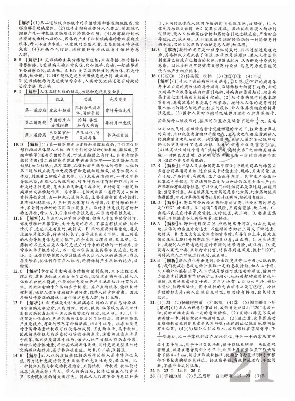 2019年中考加速度九年级生物 第42页