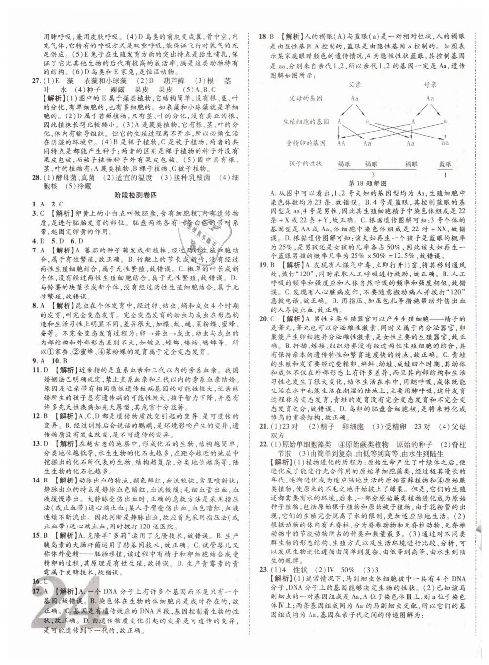 2019年中考加速度九年級(jí)生物 第47頁