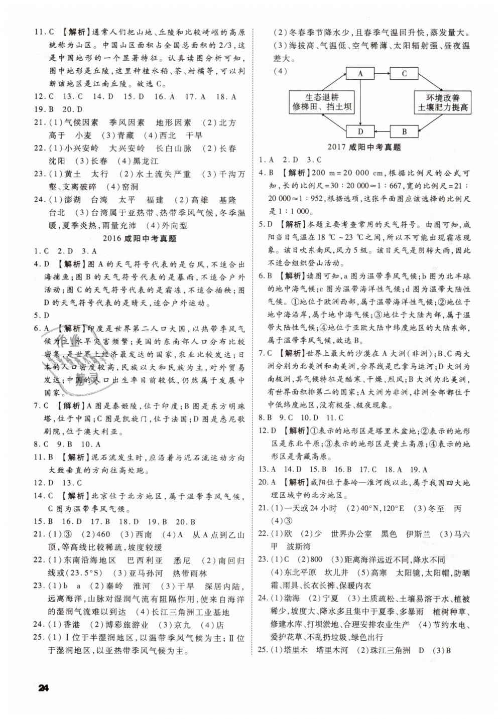 2019年陜西中考一練通九年級地理 第24頁