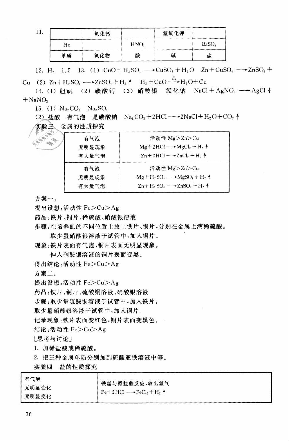 2019年化學(xué)練習(xí)部分九年級第二學(xué)期滬教版 第4頁