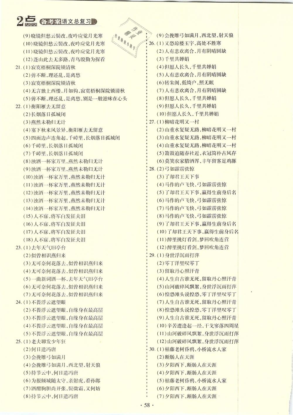 2019年2点备考案语文总复习 第58页