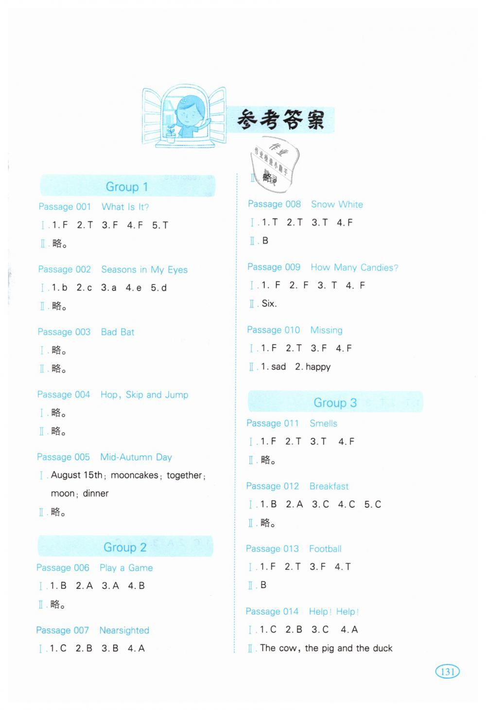 2019年一本三年級小學英語閱讀訓練100篇 第1頁