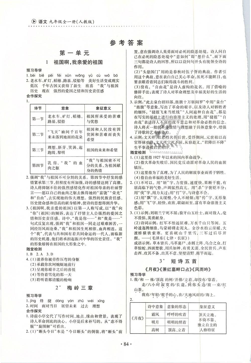 2019年一課一案創(chuàng)新導(dǎo)學(xué)九年級語文全一冊下人教版 第1頁