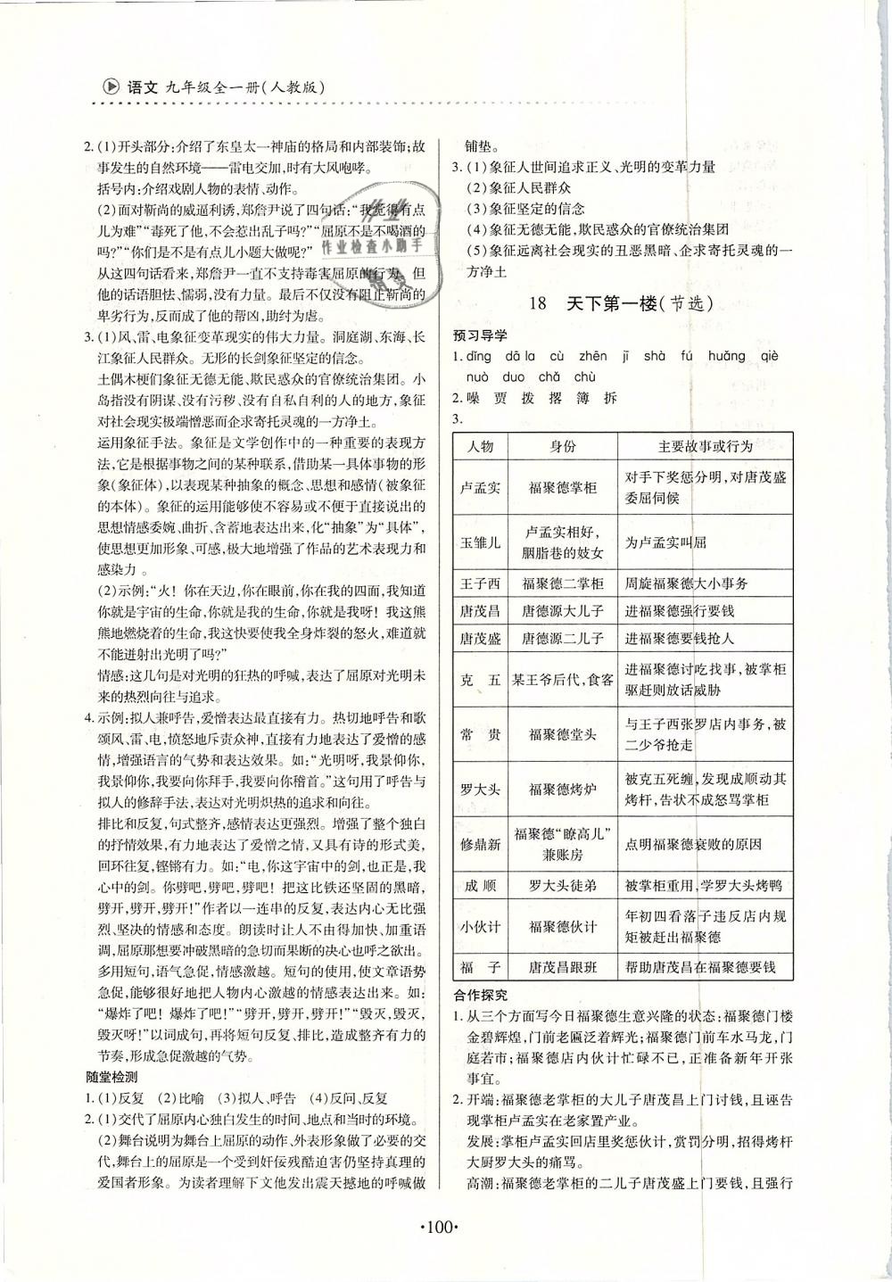 2019年一課一案創(chuàng)新導(dǎo)學(xué)九年級語文全一冊下人教版 第17頁