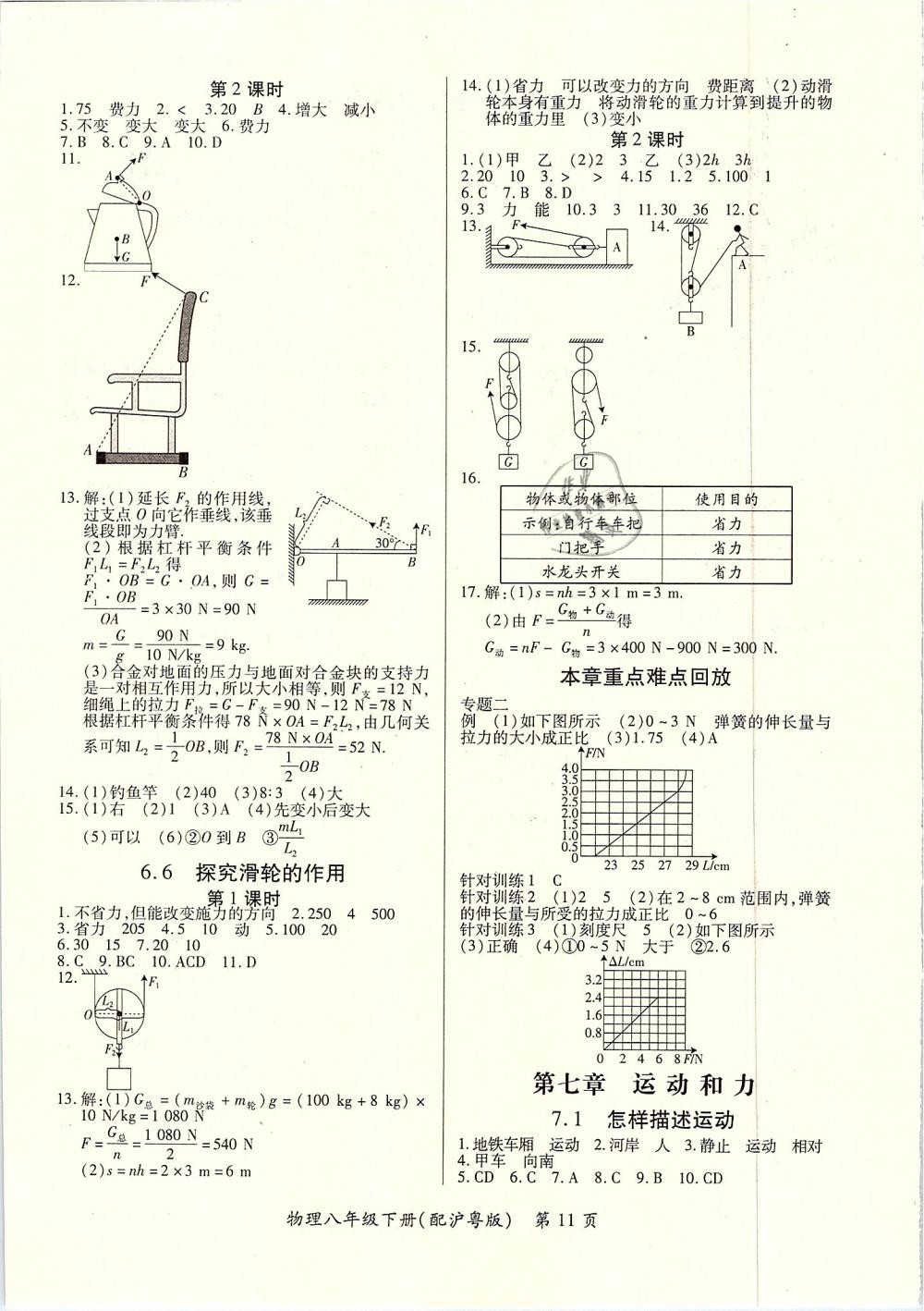 2019年一課一案創(chuàng)新導(dǎo)學(xué)八年級(jí)物理下冊(cè)滬粵版 第11頁(yè)