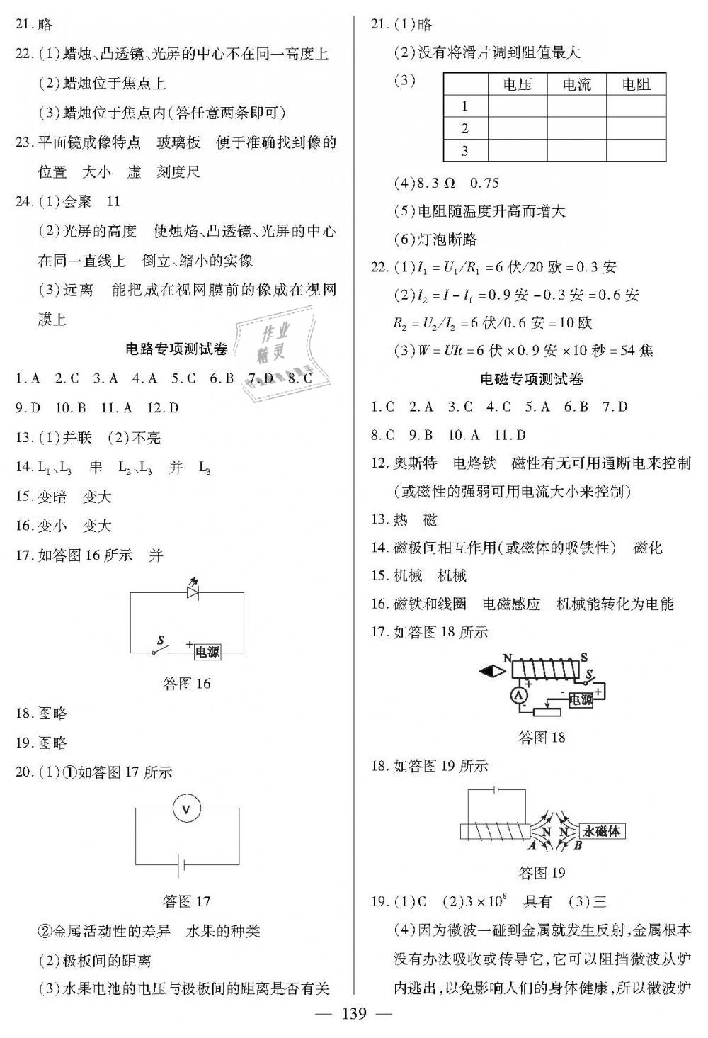 2019年金牌教练九年级物理下册沪教版 第19页