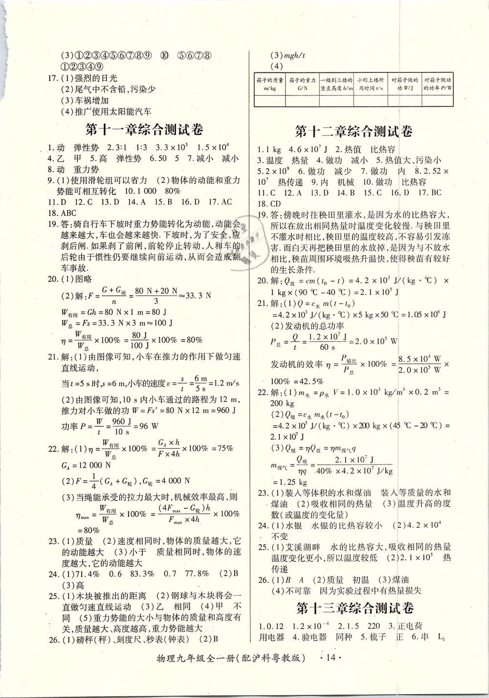 2018年一課一練創(chuàng)新練習九年級物理全一冊滬科粵教版 第14頁