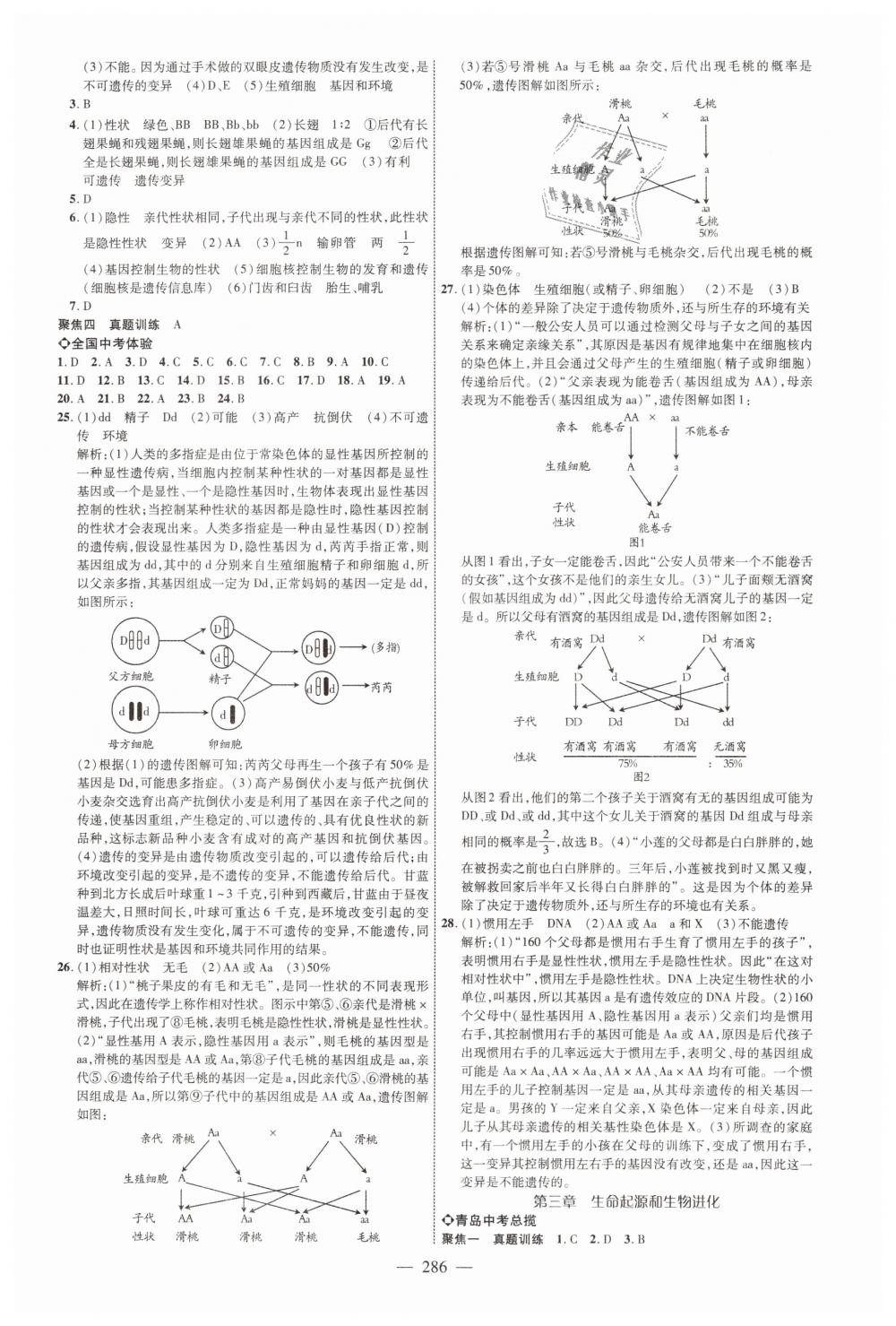 2019年青島中考全程導(dǎo)航初中總復(fù)習(xí)生物魯教版 第10頁(yè)