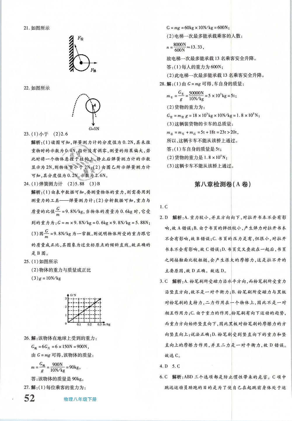 2019年优学1+1评价与测试八年级物理下册 第3页