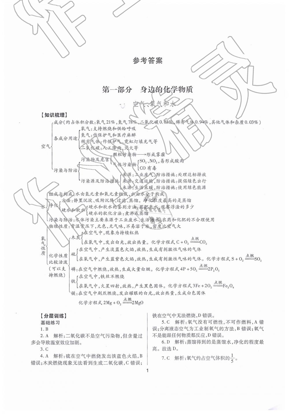 2019年山西省中考指導(dǎo)化學(xué) 第1頁