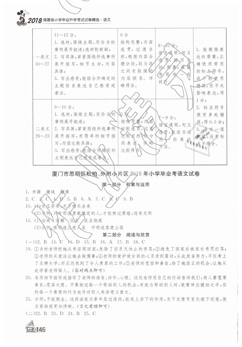 2019年考必勝福建省小學(xué)畢業(yè)升學(xué)考試試卷精選六年級語文 第5頁