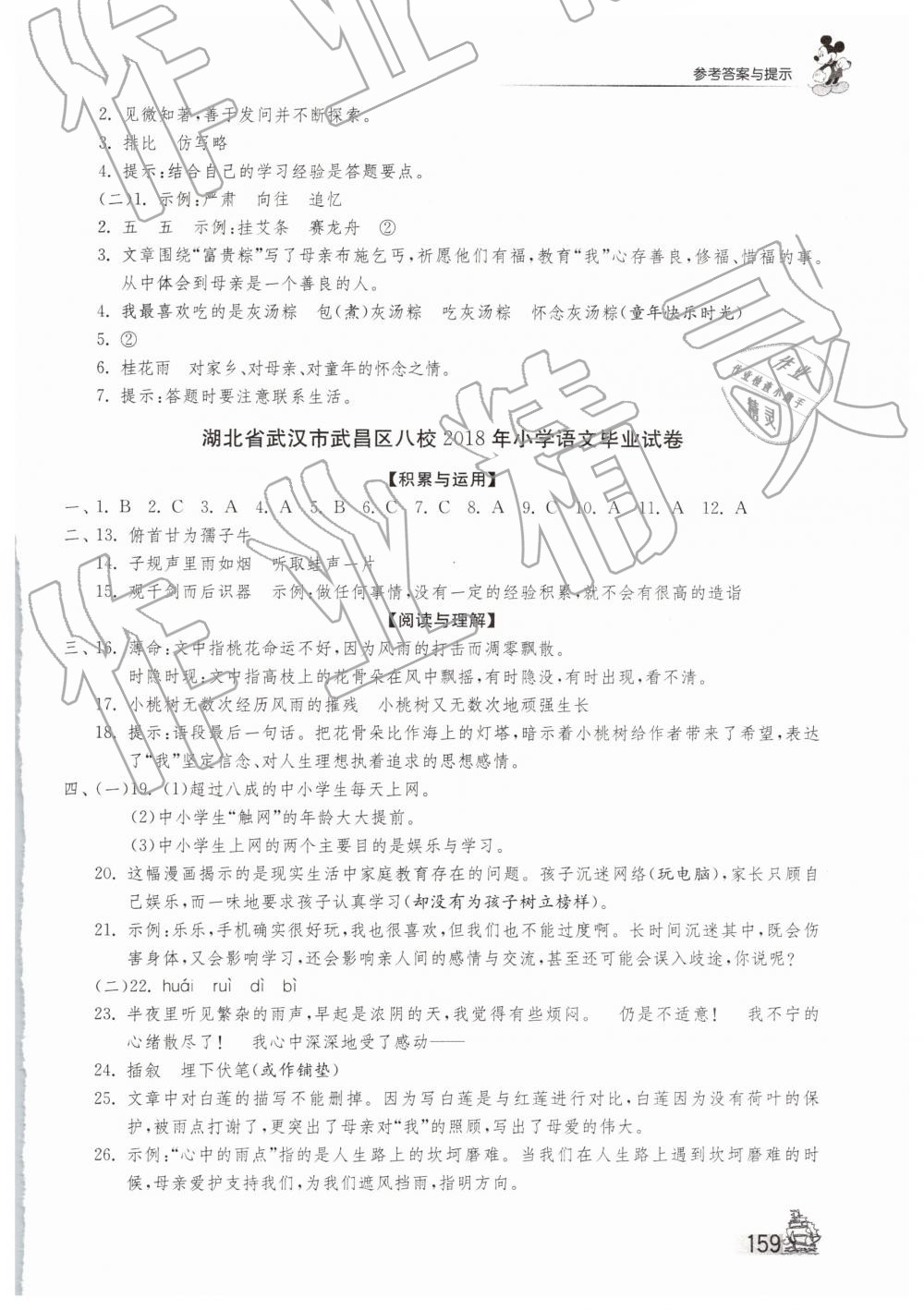 2019年考必勝福建省小學(xué)畢業(yè)升學(xué)考試試卷精選六年級語文 第18頁