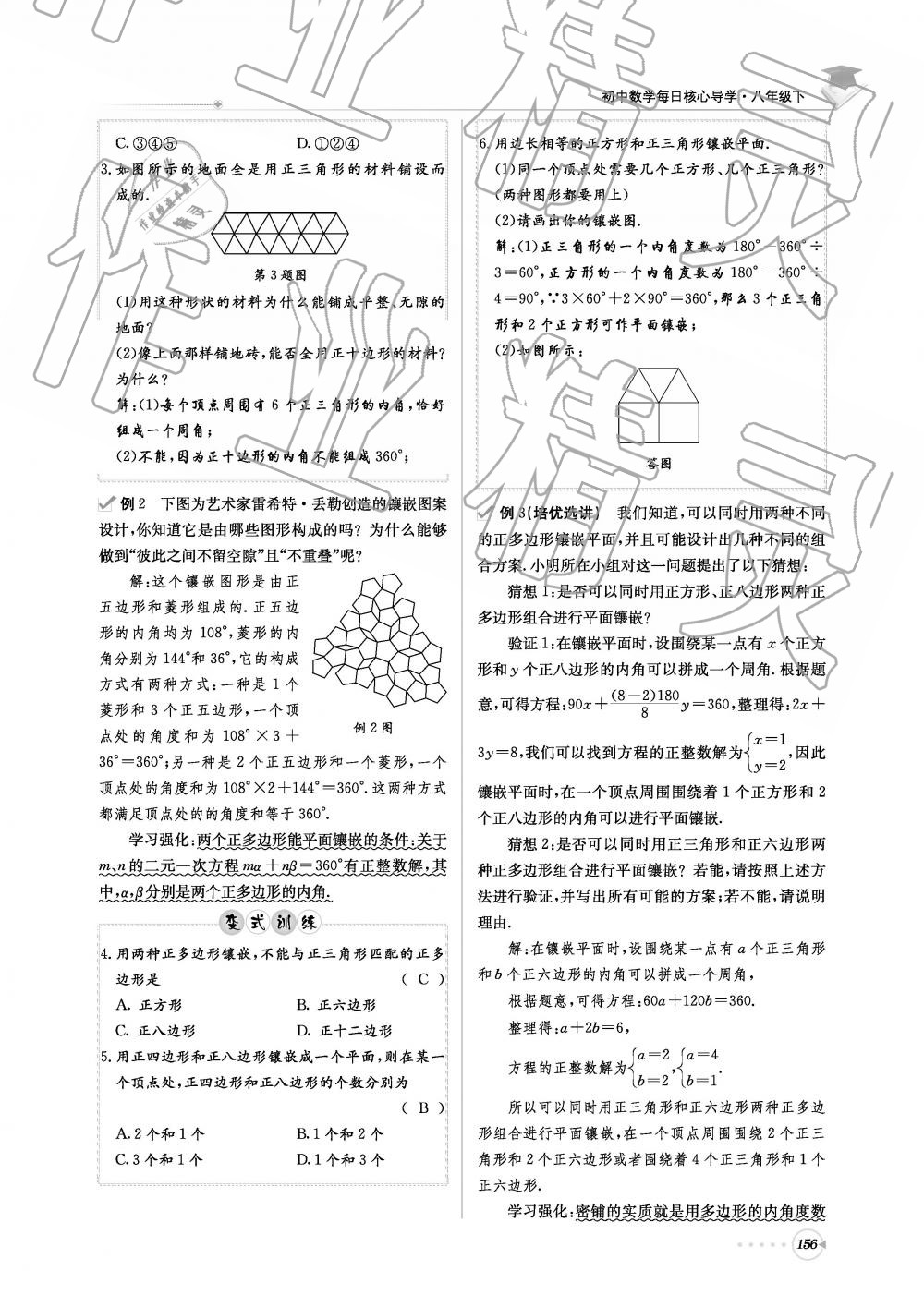 2019年初中数学每日核心导学八年级下册北师大版 第156页