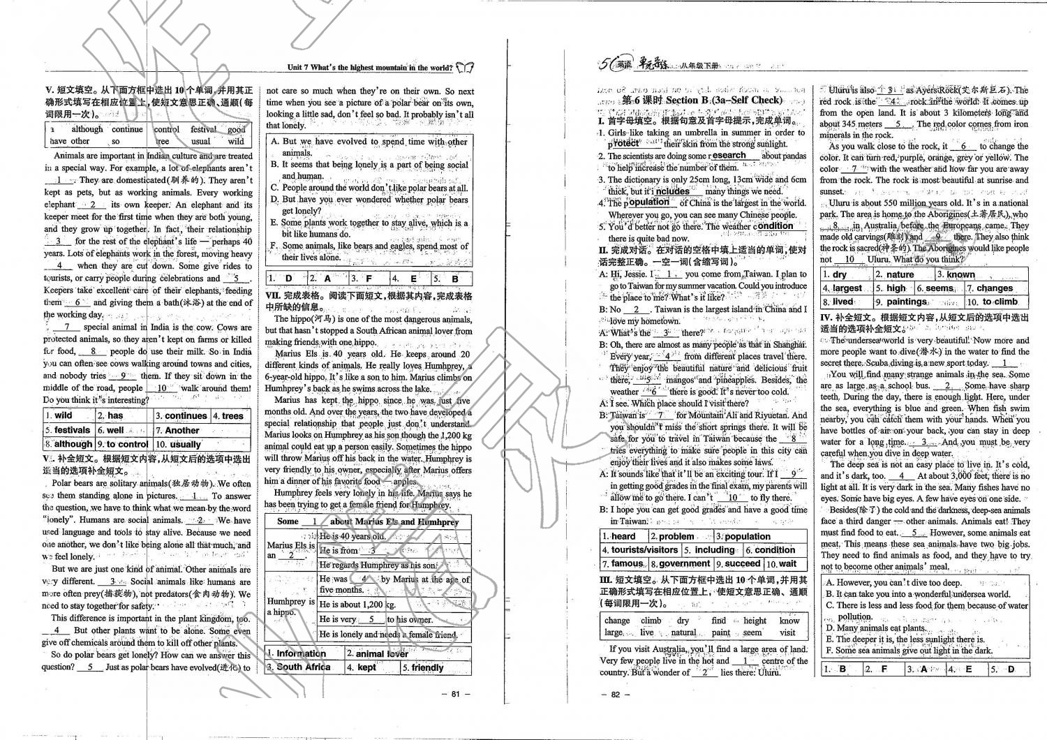 2019年單元導(dǎo)練八年級(jí)英語下冊人教版 第41頁