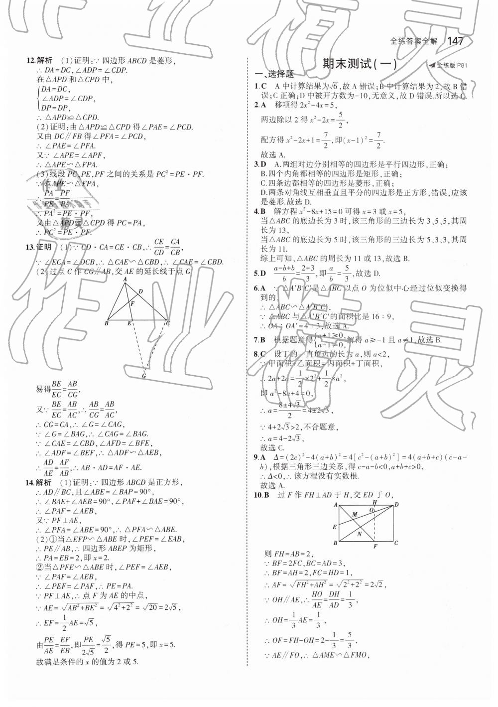 2019年5年中考3年模拟初中数学八年级下册鲁教版山东专版 第49页