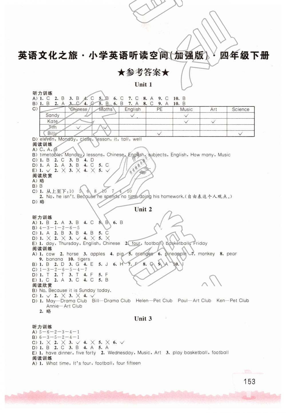 2019年小学英语听读空间四年级下册译林版加强版 第1页