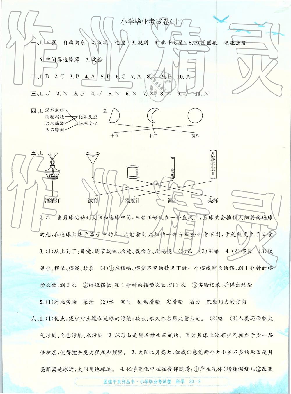 2019年孟建平小學(xué)科學(xué)畢業(yè)考試卷 第9頁(yè)